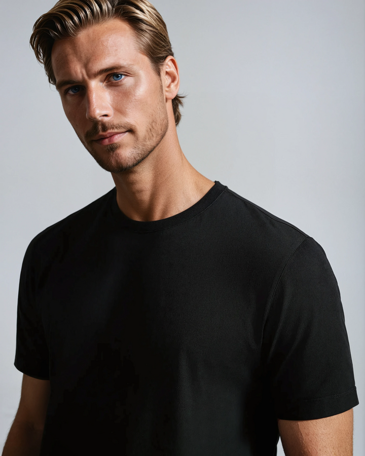 Signature Supima T-shirt – Profond Sort