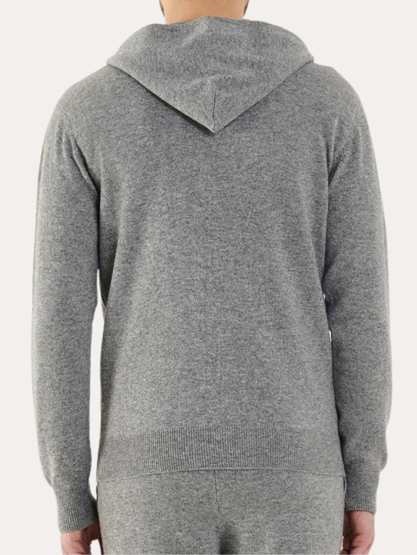 Cashmere Strik Zip Vest - Lysg Grey