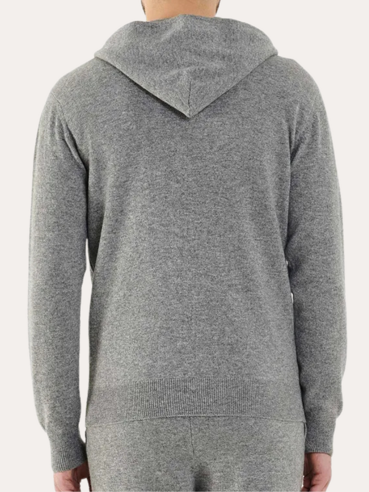 Cashmere Strik Zip Vest - Lysg Grey