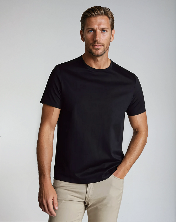 Signature Supima T-shirt – Profond Sort