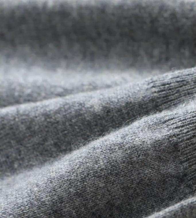 Cashmere Strik Zip Vest - Mørkegrå