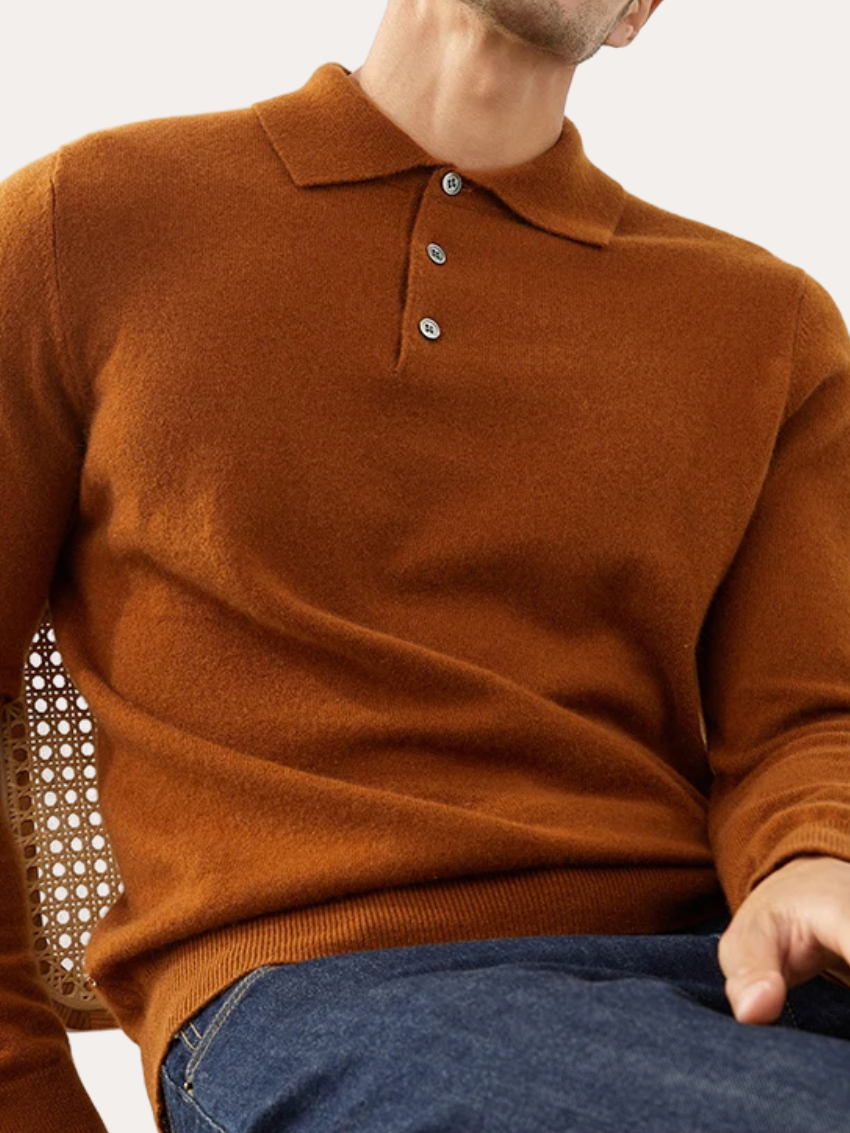 Polo Cashmere Klassisk – Brun