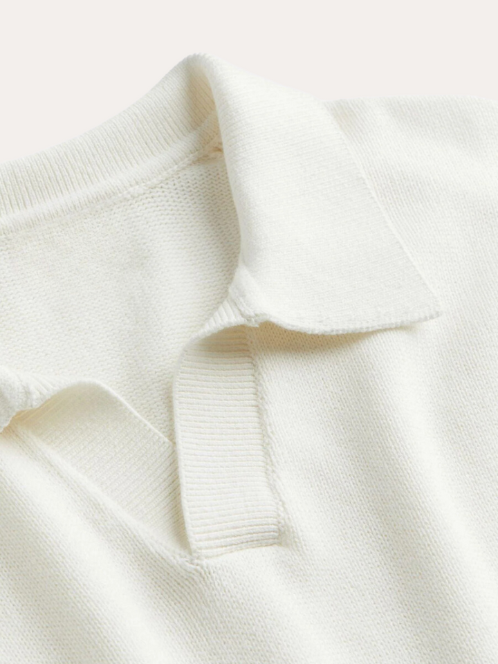 Uld Polo Med Lange Ærmer