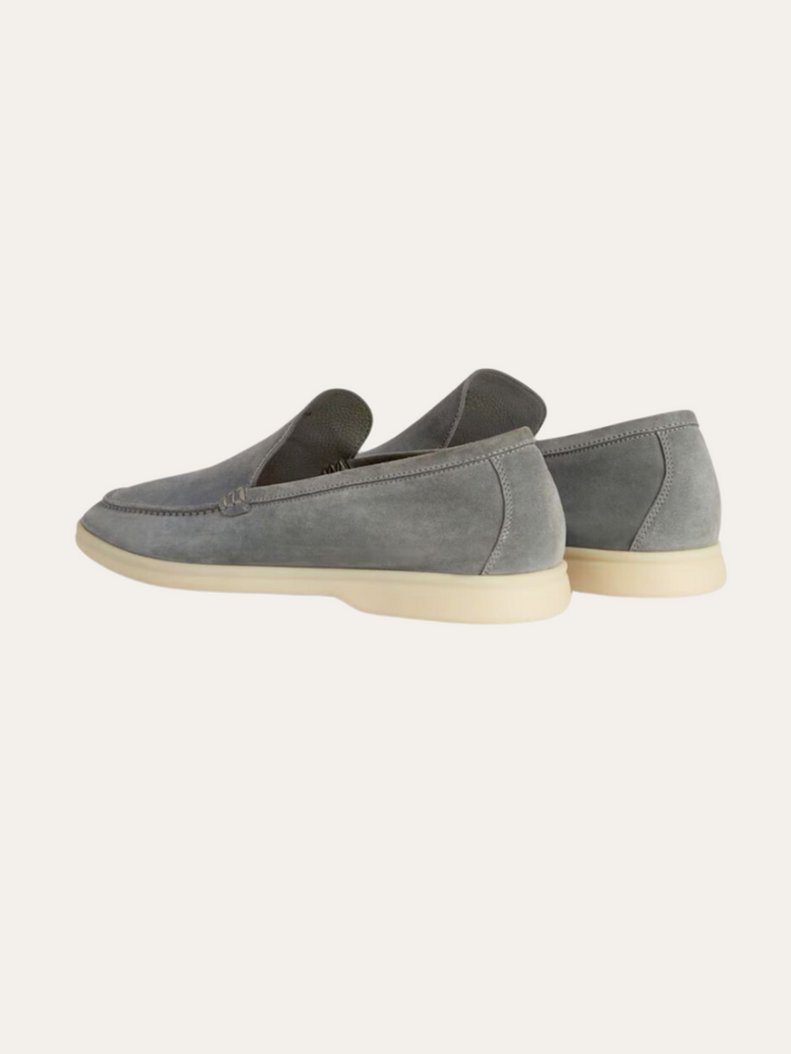 Forfinet Suede Loafers – Mørkegrå