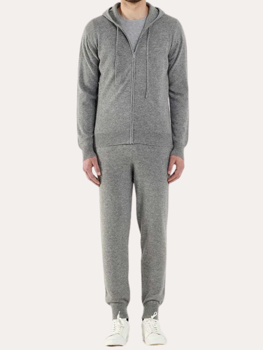 Cashmere Strik Zip Vest - Lysg Grey