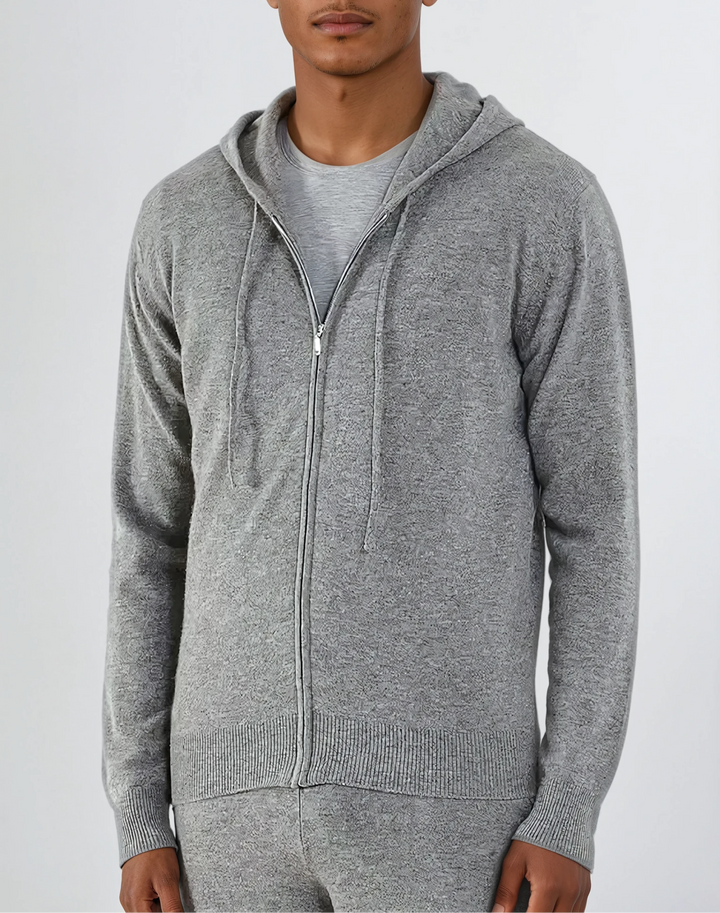 Cashmere Strik Zip Vest - Lysg Grey