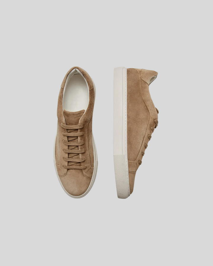 Læder Oxford Sneakers - Khaki