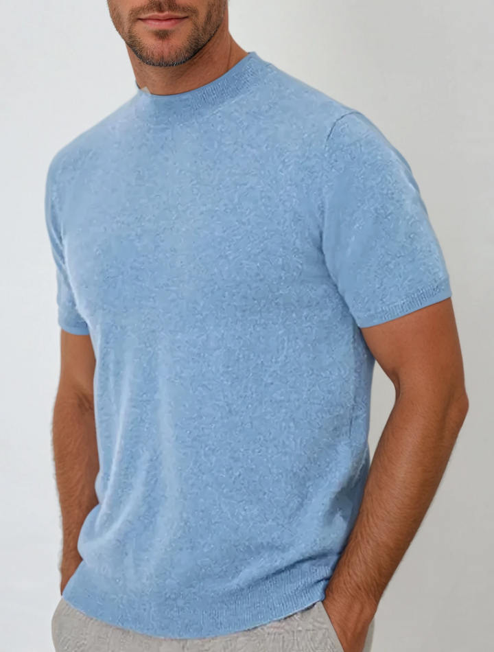 Cashwool T-shirt Lysblå