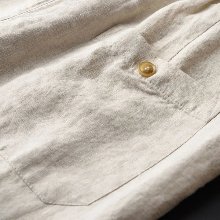 Linned Bukser Med Snor Beige