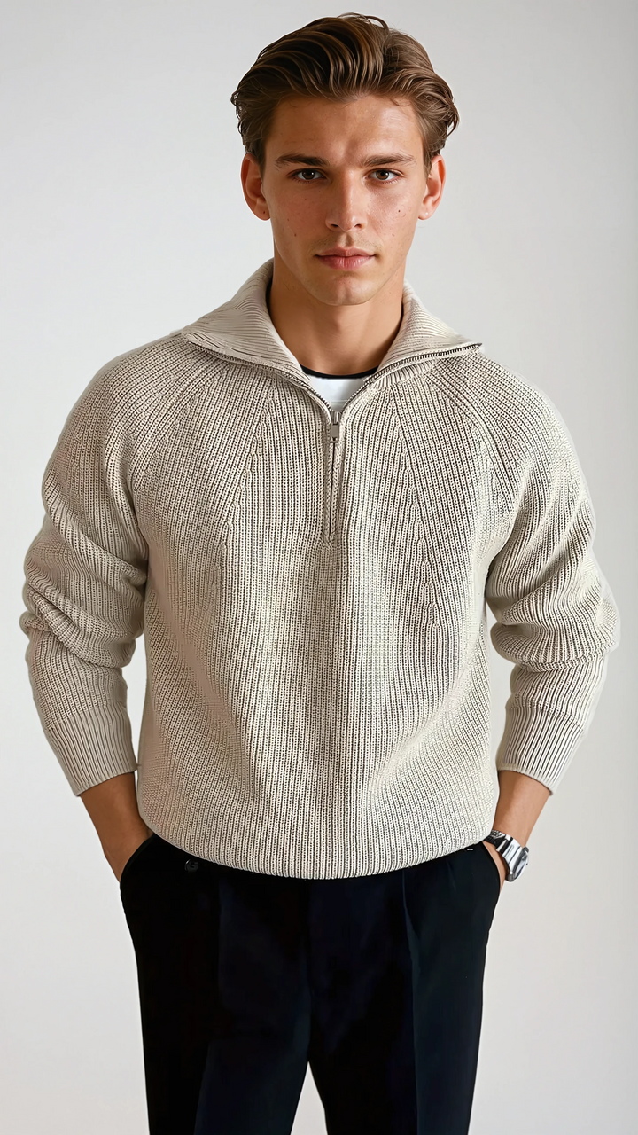 Quarter Zip Striktrøje