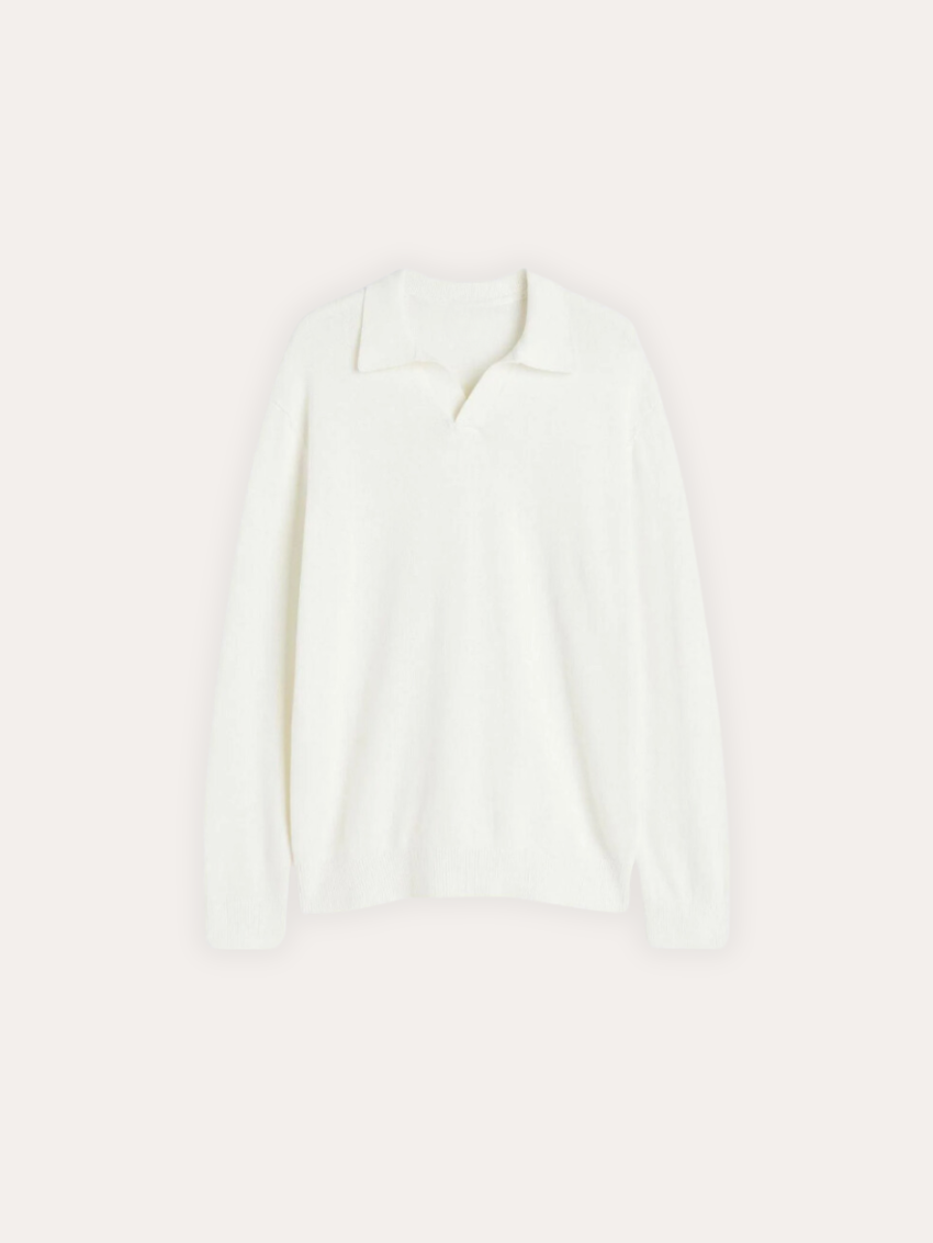 Uld Polo Med Lange Ærmer