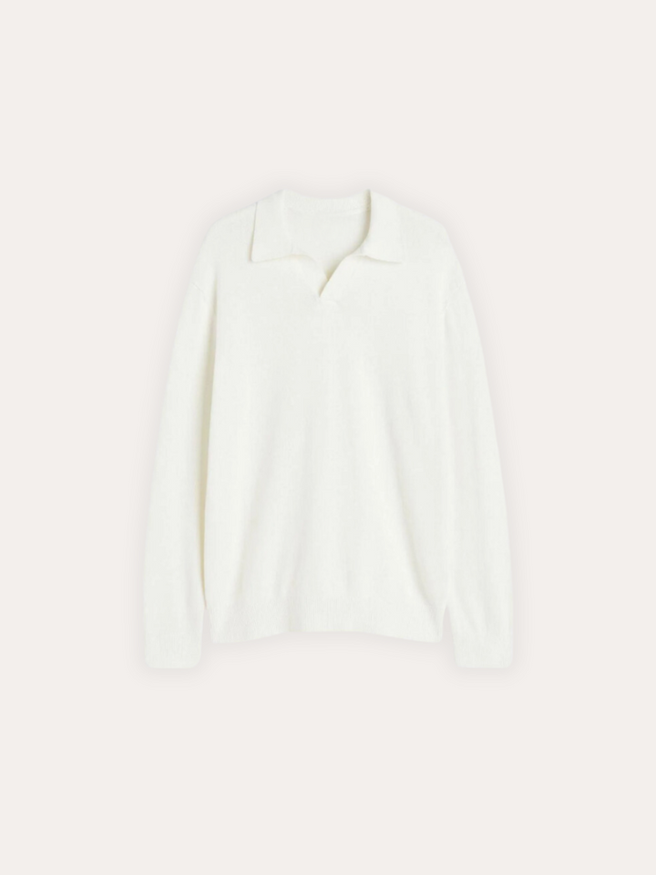 Uld Polo Med Lange Ærmer