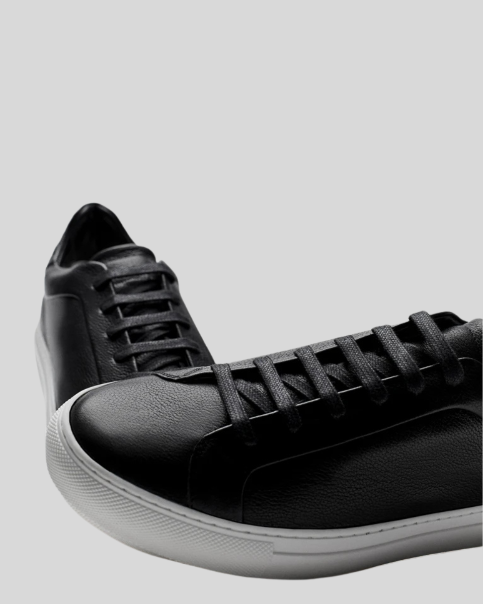Læder Oxford Sneakers - Sort