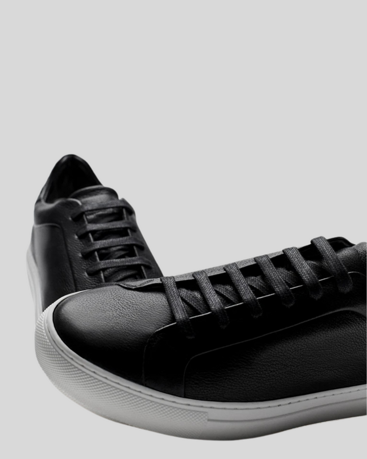 Læder Oxford Sneakers - Sort
