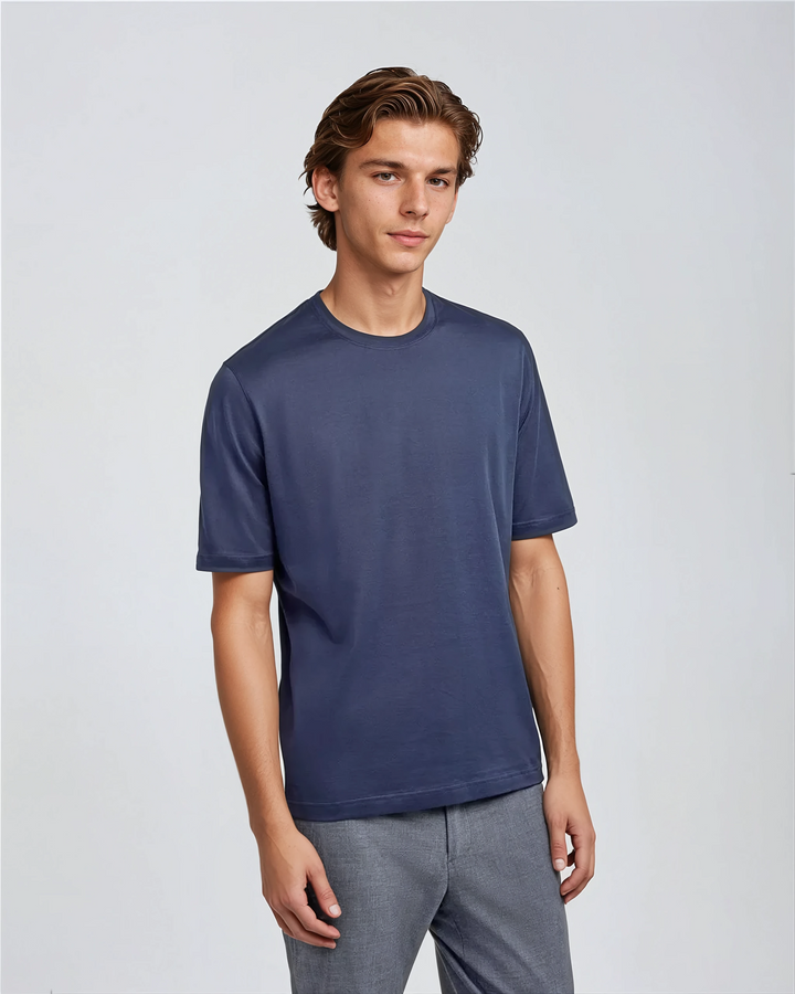 Signature Supima T-shirt – Intens Blå