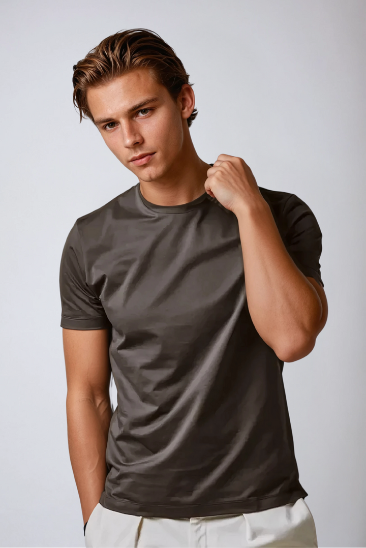 Signature Supima T-shirt – Mørkebrun